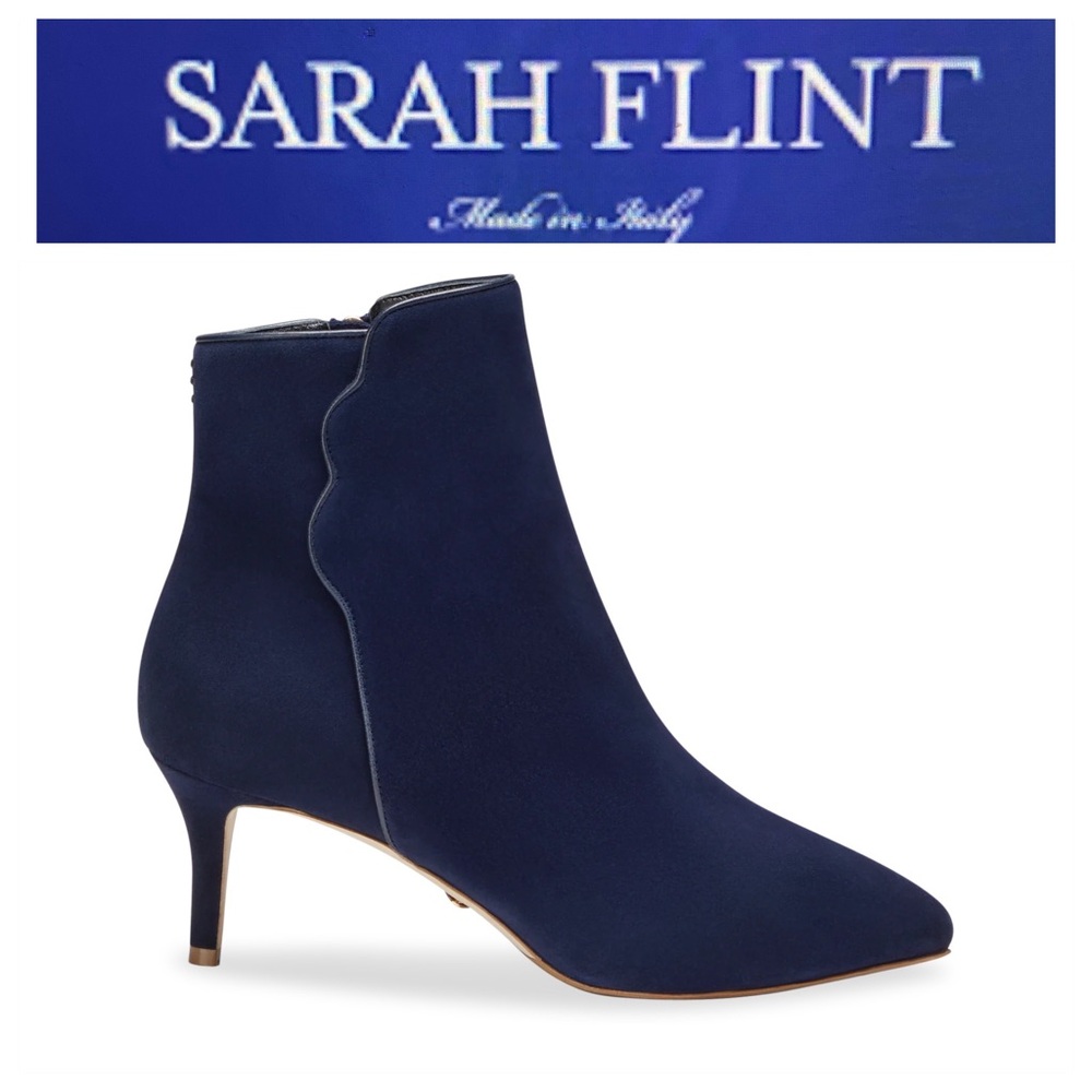 NIB Sarah Flint Perfect Dress Bootie 60 Black Suede- IT Size 39